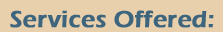 Services Offered at Cooper Siteworks